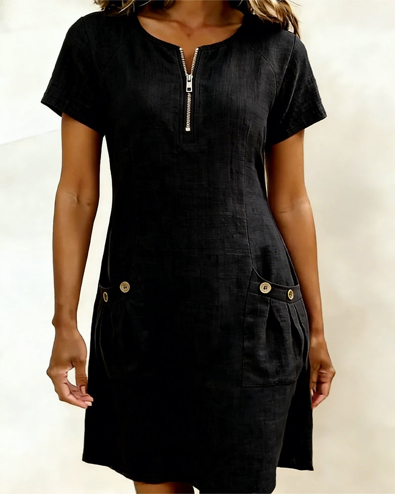 DAFNE™ | ABITO IN COTONE-LINO ELEGANZA QUOTIDIANA