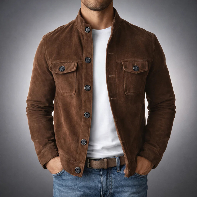 BRUNO™ - GIACCA IN CAMOSCIO ELEGANTE