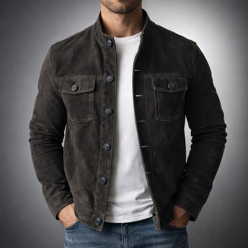 BRUNO™ - GIACCA IN CAMOSCIO ELEGANTE