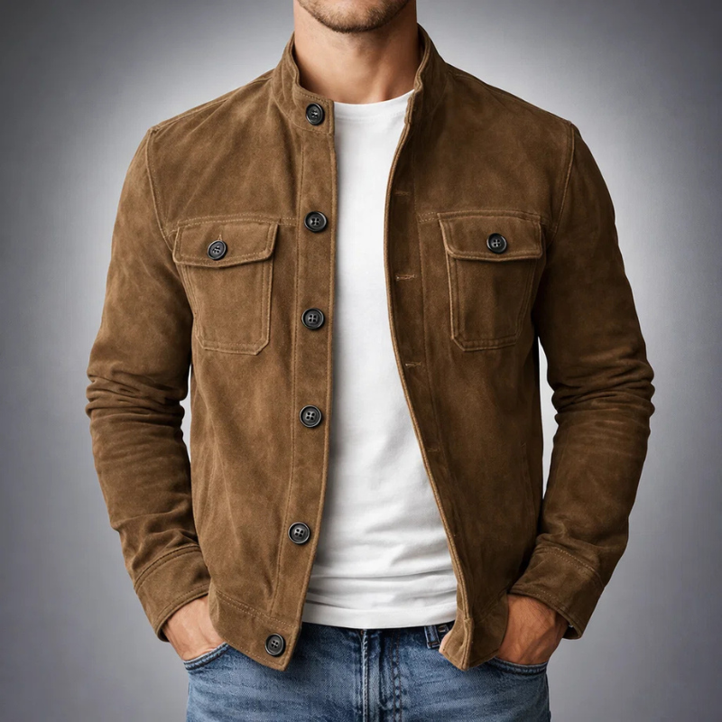 BRUNO™ - GIACCA IN CAMOSCIO ELEGANTE