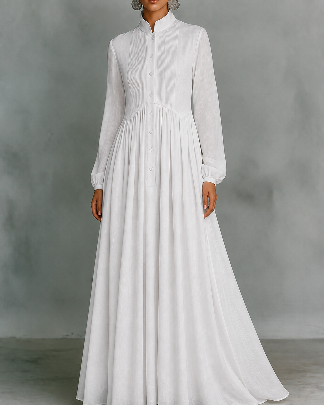 DEBORA™ | ABITO MAXI MINIMALISTA COLLETTO ALLA COREANA