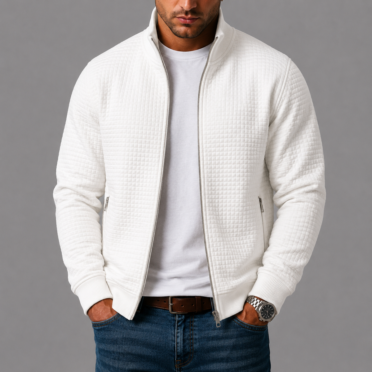 SAVERIO™ - CARDIGAN IN MAGLIA A NIDO D'APE