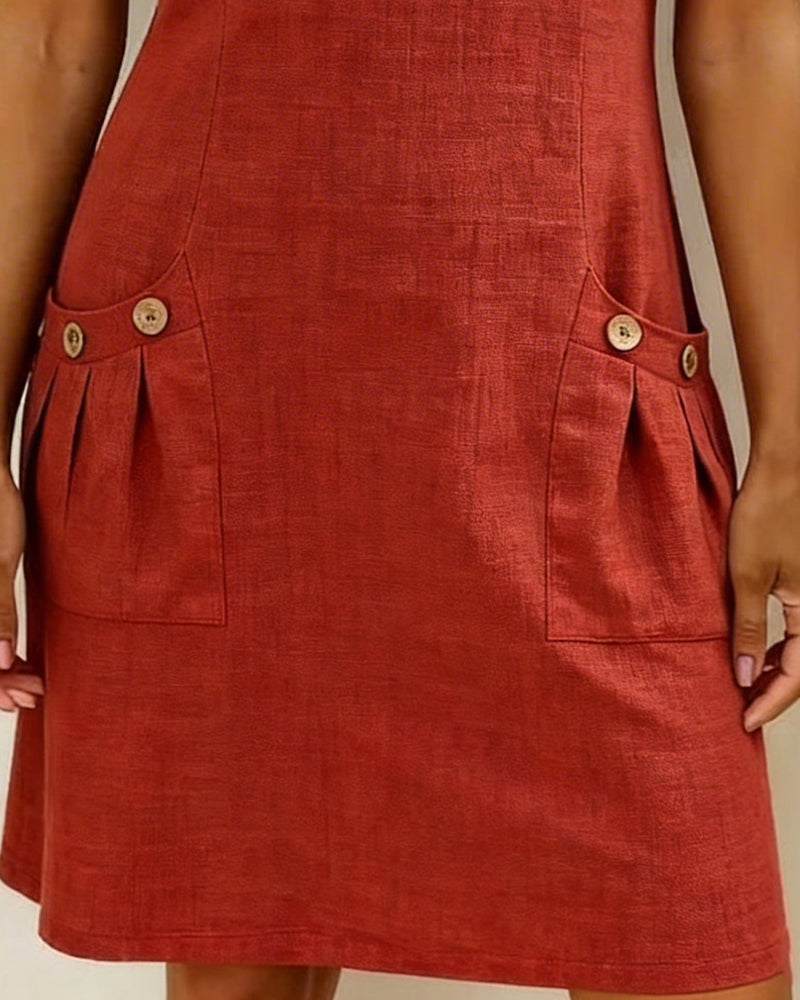 DAFNE™ | ABITO IN COTONE-LINO ELEGANZA QUOTIDIANA