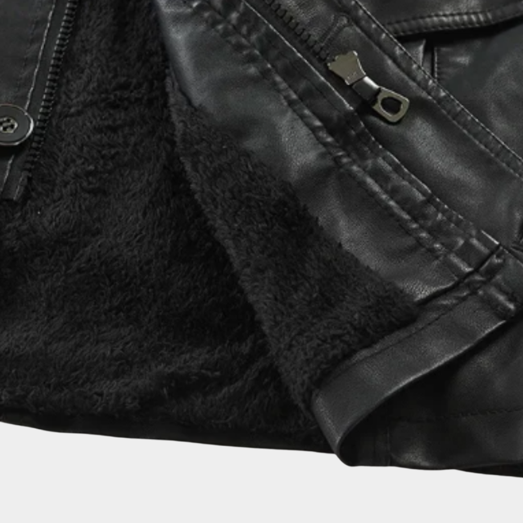 ROLANDO™ - GIACCA DI PELLE LUNGA CON COLLETTO ALTO