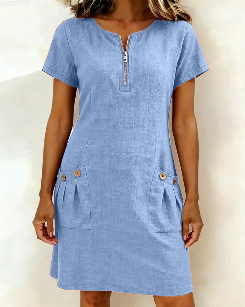 DAFNE™ | ABITO IN COTONE-LINO ELEGANZA QUOTIDIANA