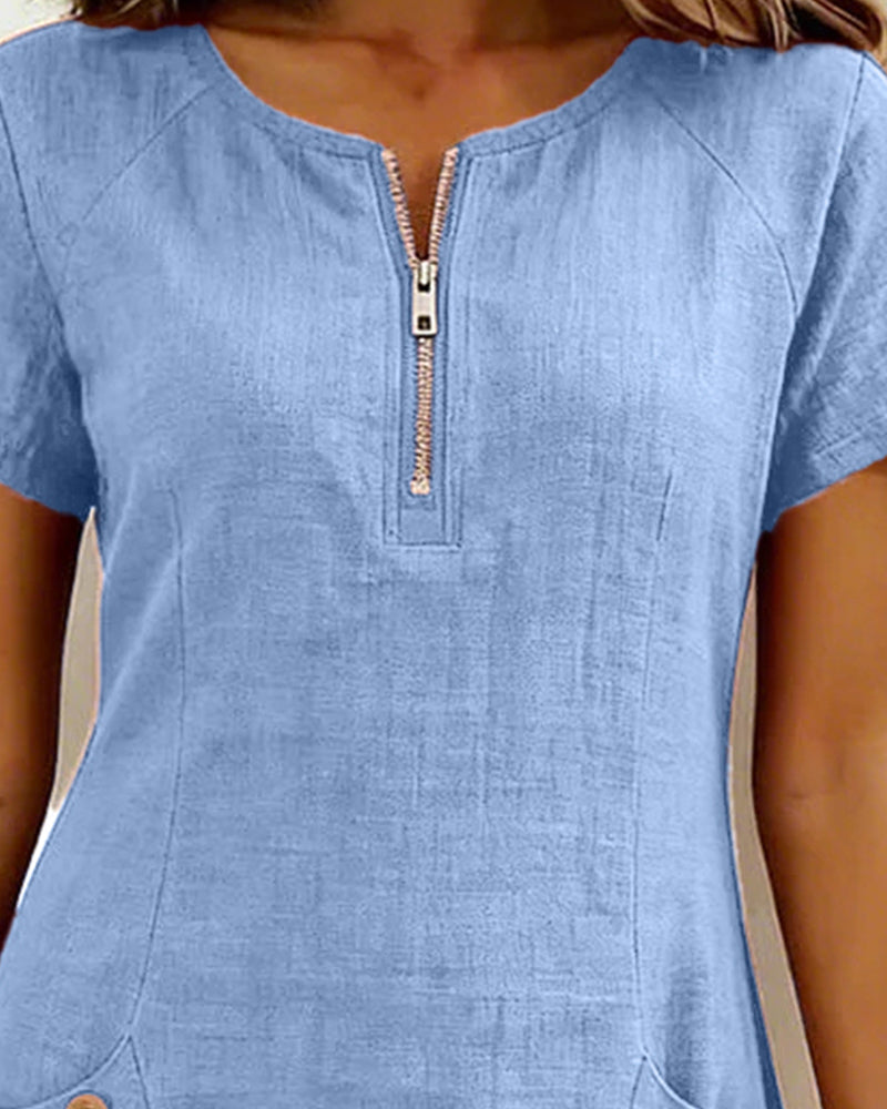 DAFNE™ | ABITO IN COTONE-LINO ELEGANZA QUOTIDIANA