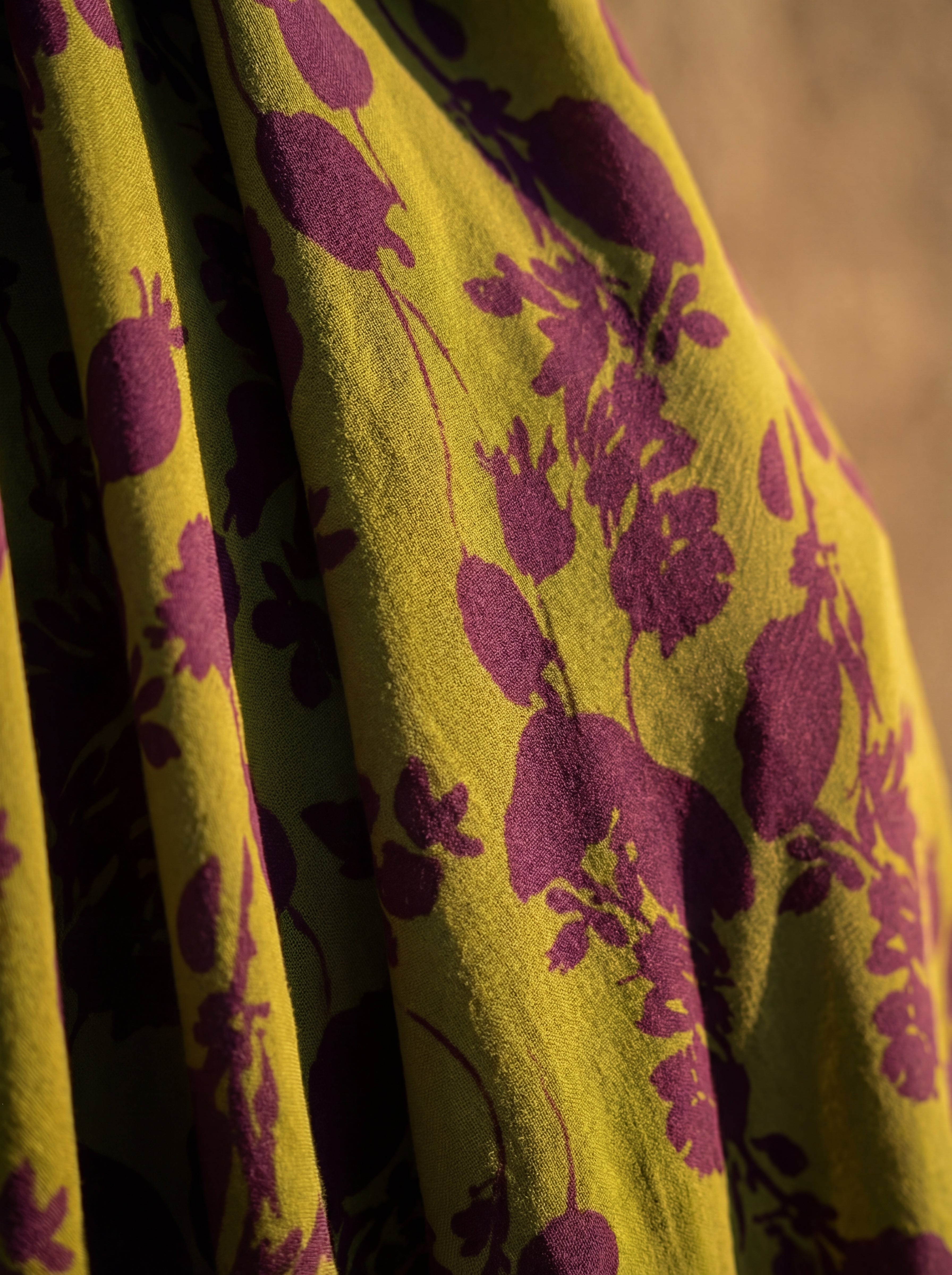 GRAZIA™ | ABITO ELEGANTE IN SETA CON STAMPA BOTANICA