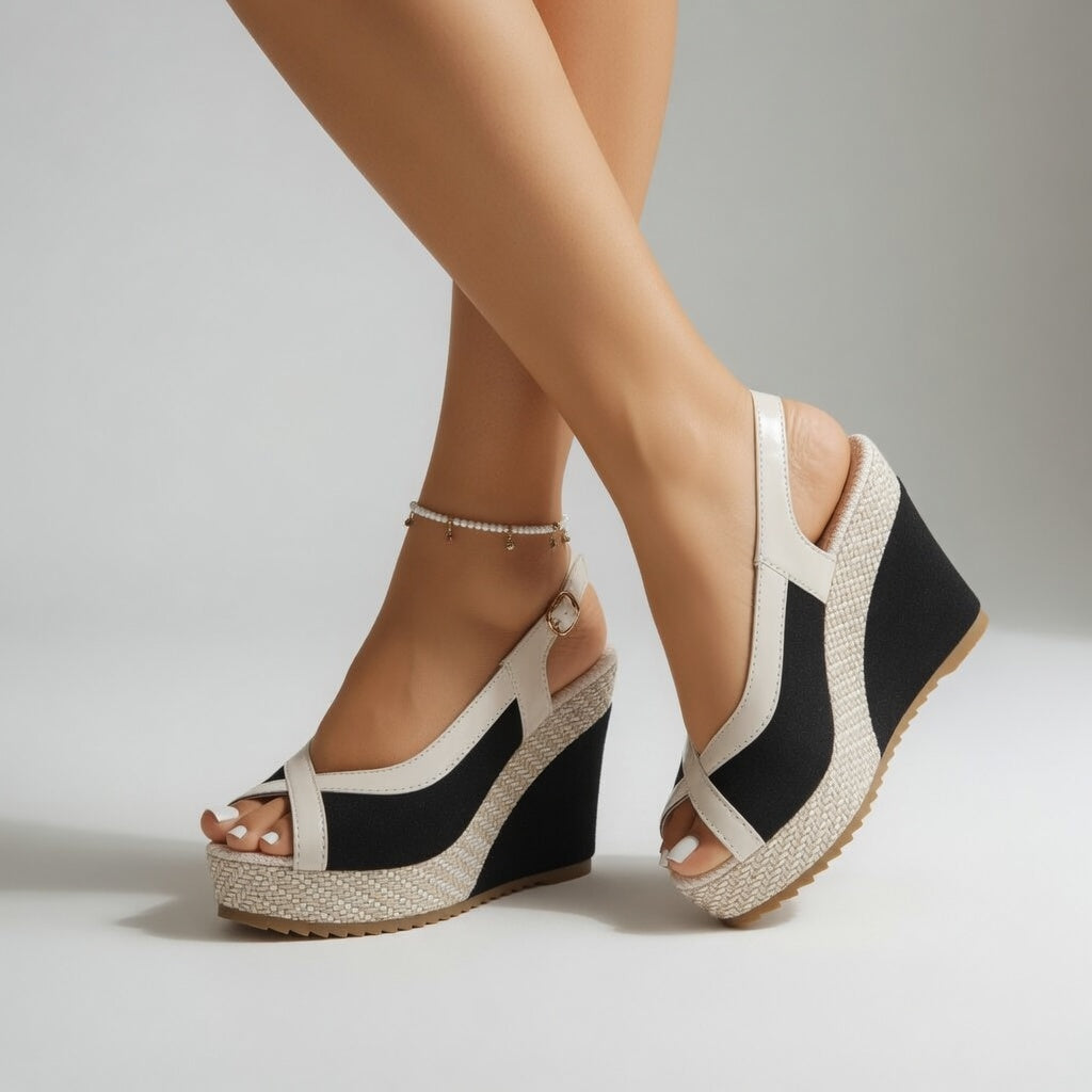 ELENA™ | SANDALO CON ZEPPA ELEGANTE
