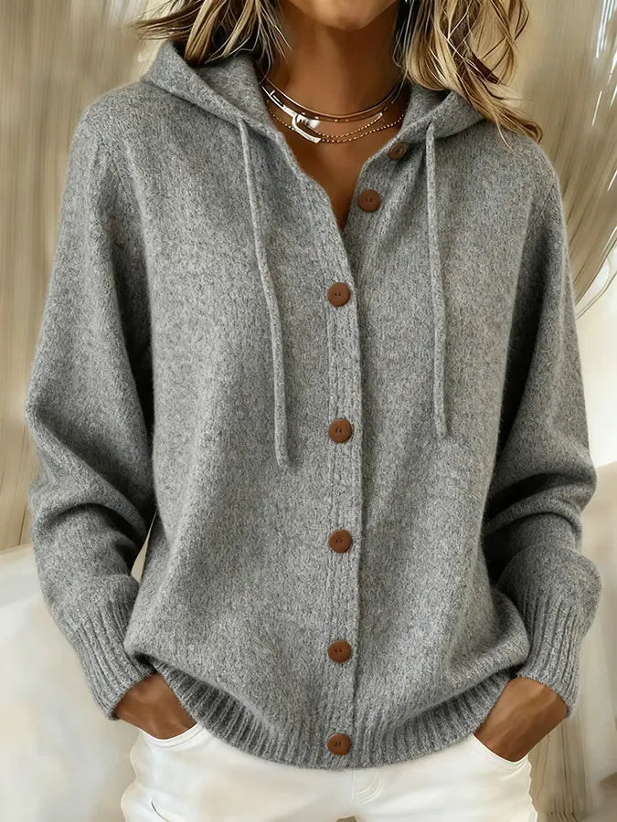 GRAZIELLA™ | CARDIGAN HOODIE CON BOTTONI