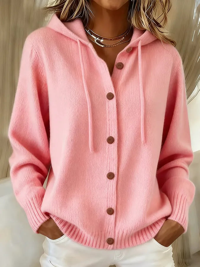 GRAZIELLA™ | CARDIGAN HOODIE CON BOTTONI