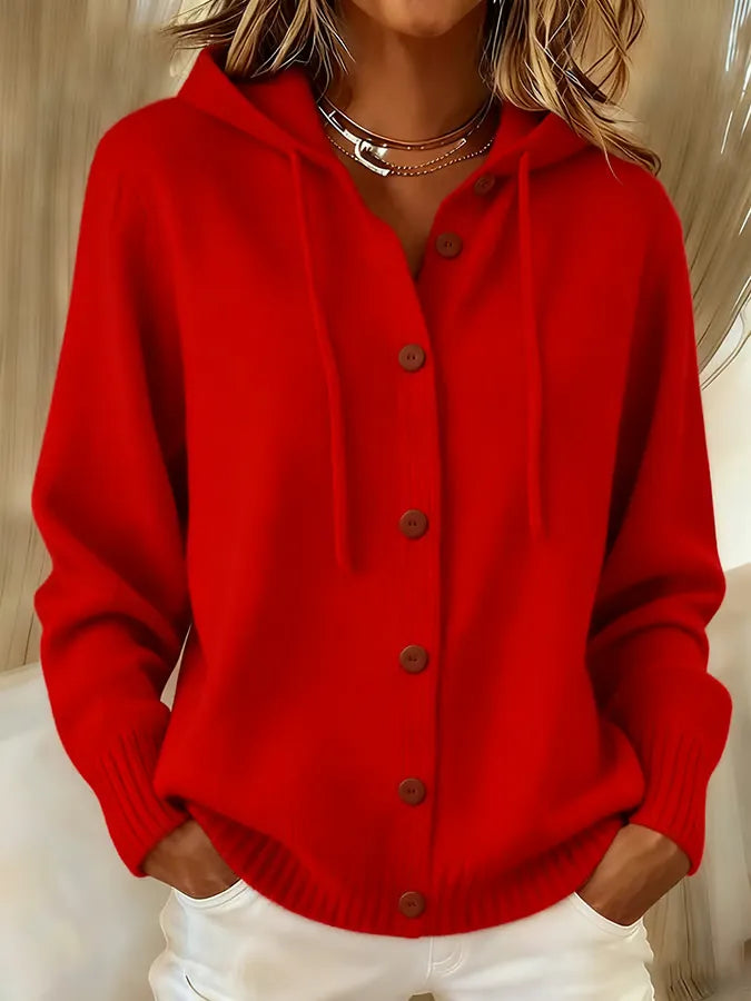 GRAZIELLA™ | CARDIGAN HOODIE CON BOTTONI