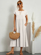 Gabrielle™ — Flowing Midi Dress with Timeless Elegance