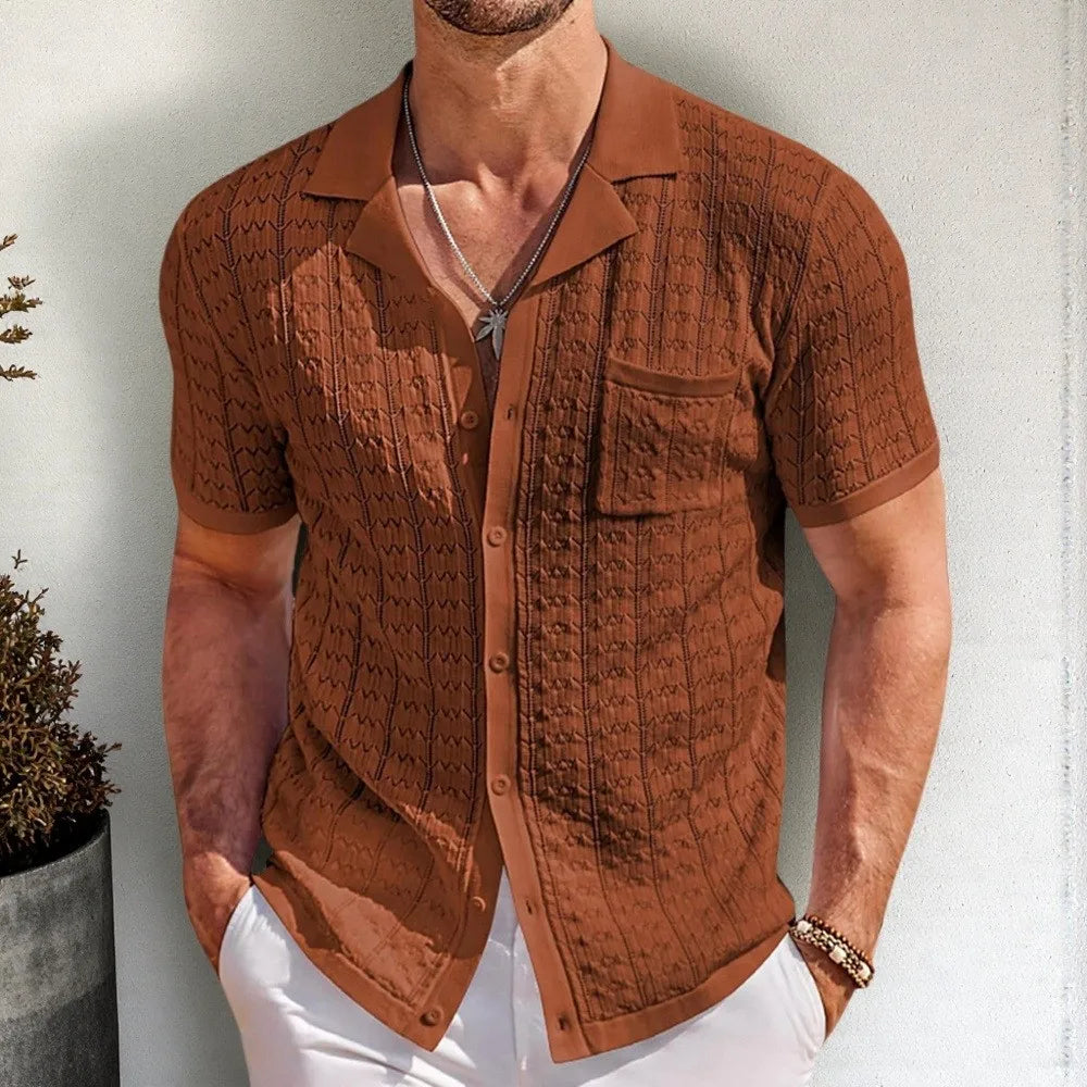 FRANCO™ | POLO IN MAGLIA CON COLLETTO CUBANO
