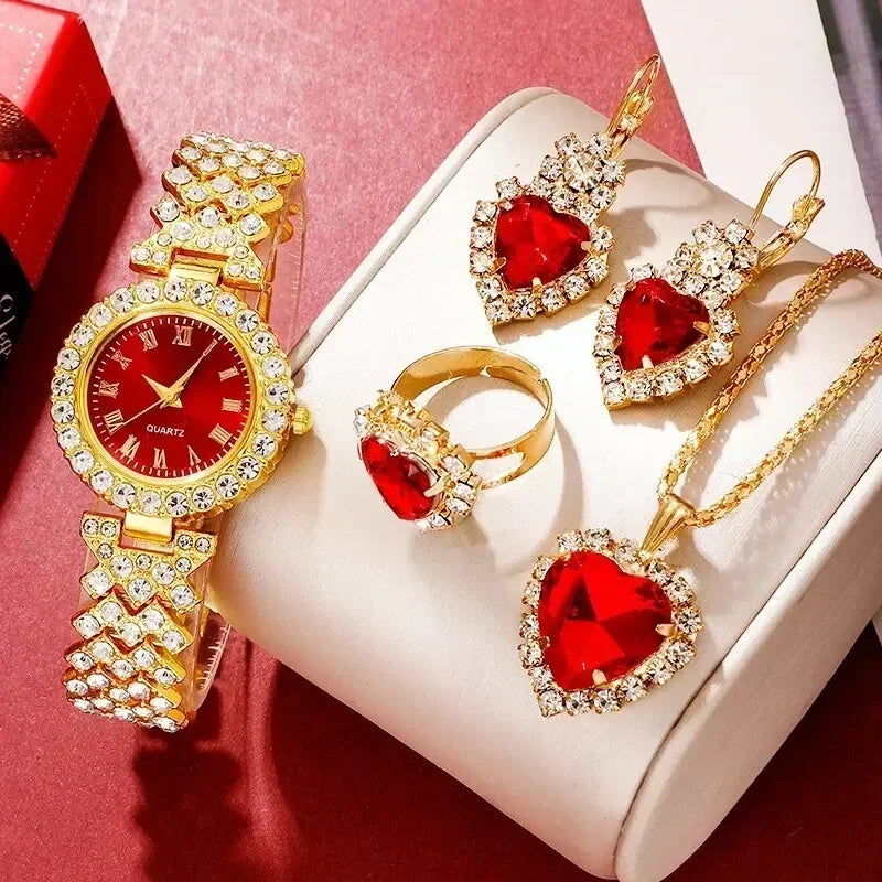 Melina Heart Watch Set