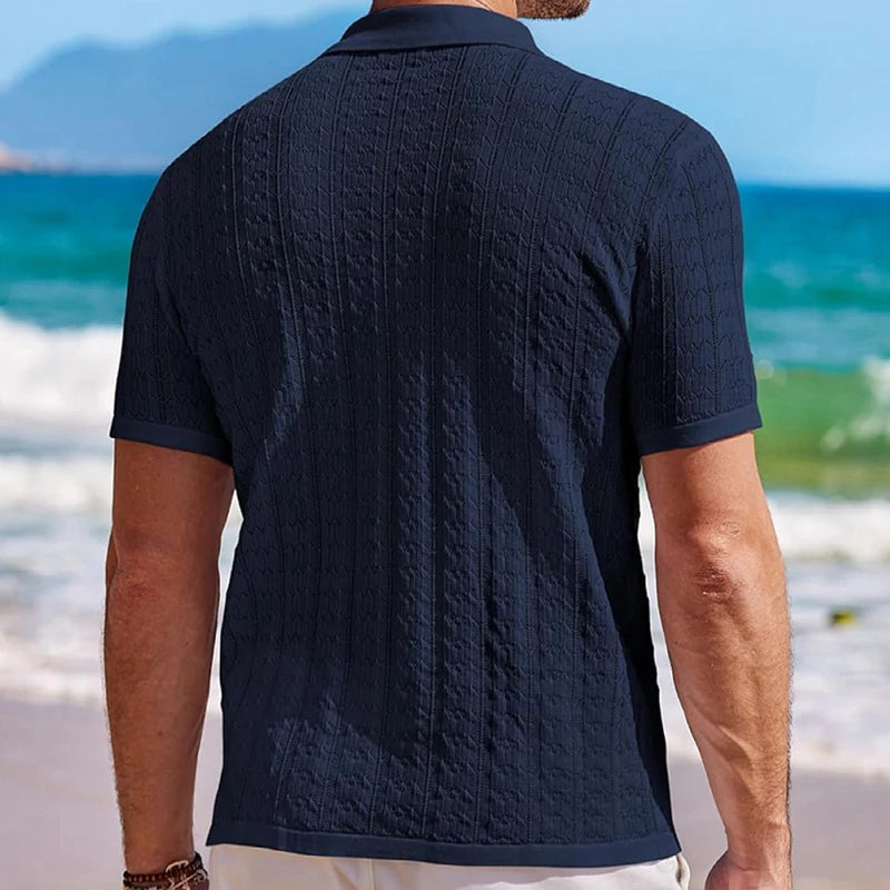 FRANCO™ | POLO IN MAGLIA CON COLLETTO CUBANO