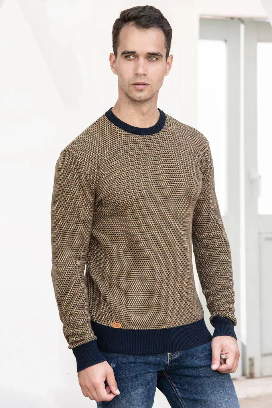 STEFANO™ | MAGLIONE CON MOTIVO A ROMBI