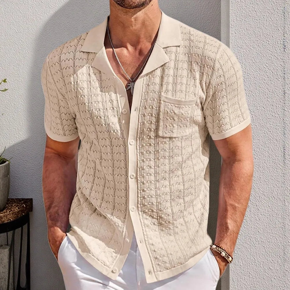 FRANCO™ | POLO IN MAGLIA CON COLLETTO CUBANO