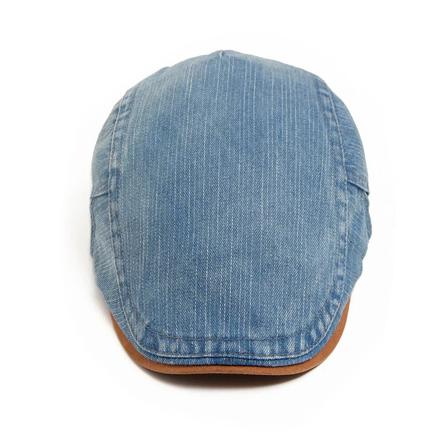 ENZO™ | BERRETTO CON VISIERA PIATTA IN DENIM, STILE RETRÒ