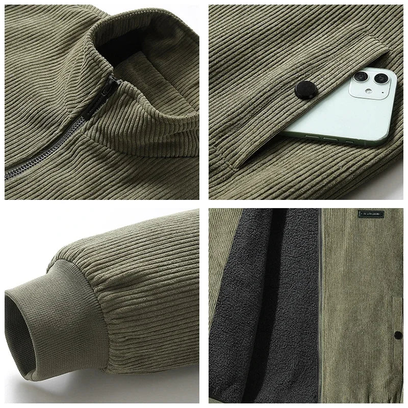 ANGELO™ | GIACCA IN VELLUTO A COSTE CON INTERNO IN PILE