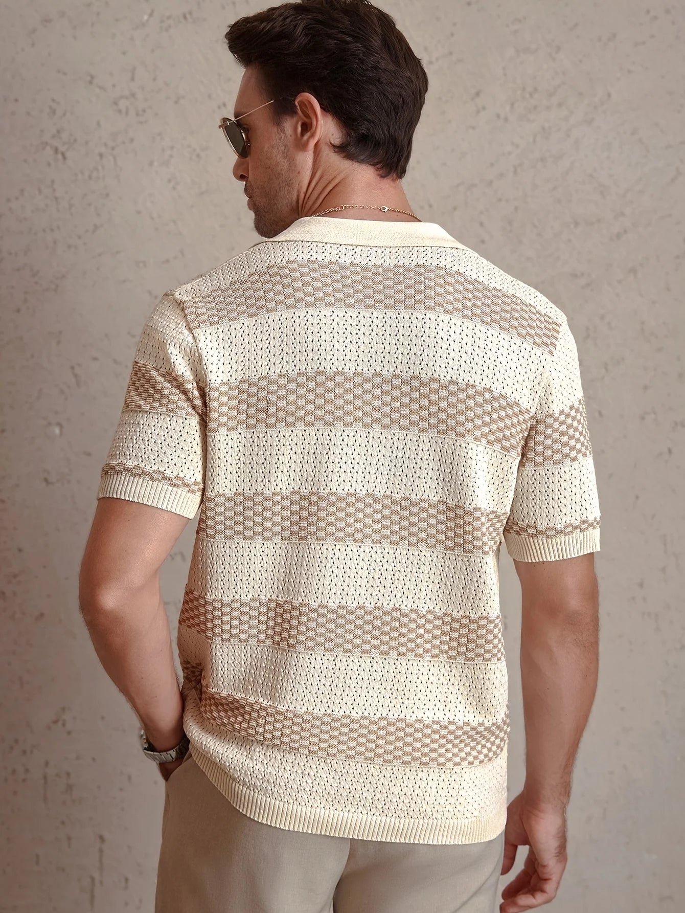 CLAUDIO™ | POLO IN MAGLIA A RIGHE BICOLORE