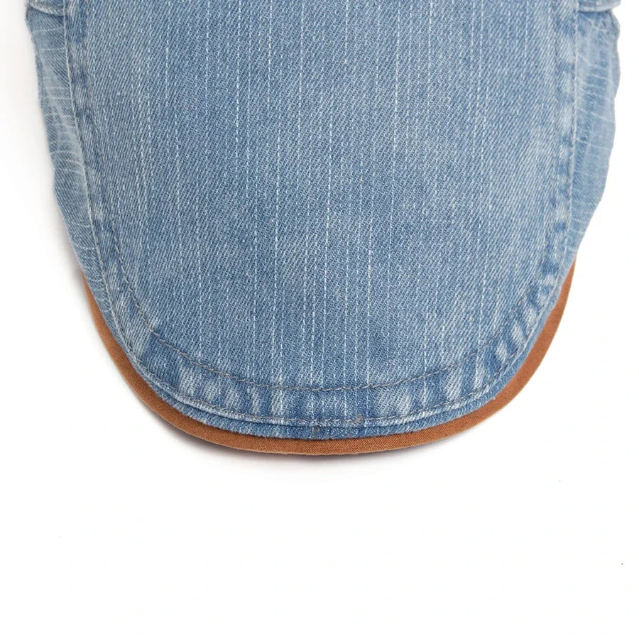 ENZO™ | BERRETTO CON VISIERA PIATTA IN DENIM, STILE RETRÒ