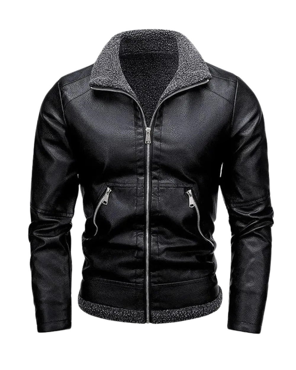 GIACINTO™ - GIACCA IN PELLE CON INTERNO FELPATO