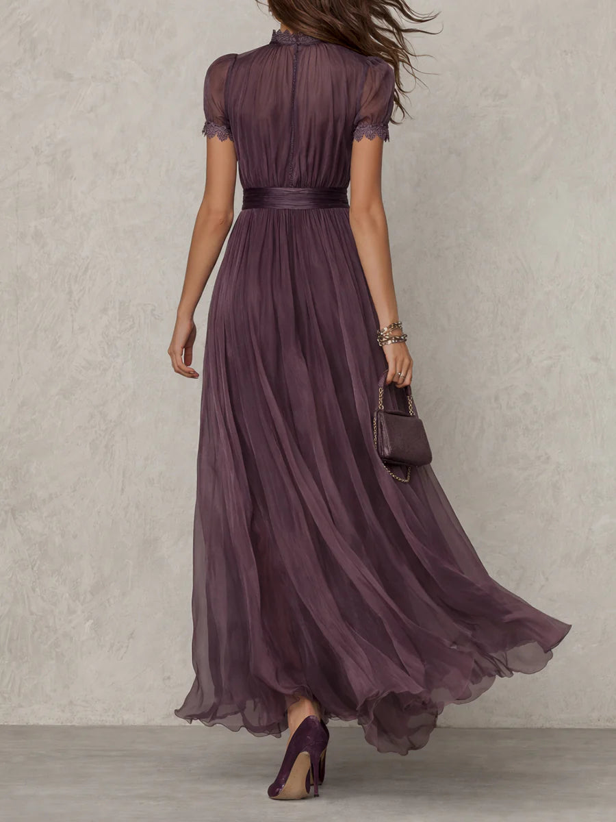 MARGHERITA™ | ABITO LUNGO ELEGANTE IN TESSUTO LUSSUOSO