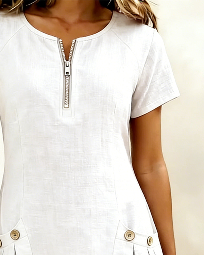 DAFNE™ | ABITO IN COTONE-LINO ELEGANZA QUOTIDIANA