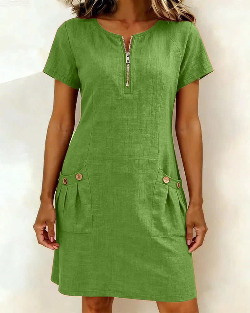 DAFNE™ | ABITO IN COTONE-LINO ELEGANZA QUOTIDIANA