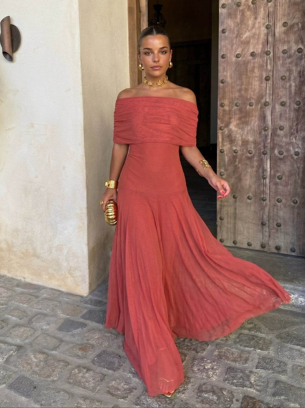 VALERIA™ | ABITO ELEGANTE IN TULLE DI SETA