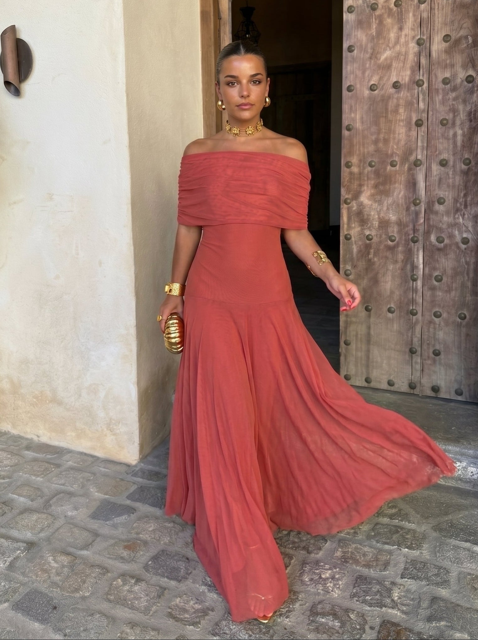 VALERIA™ | ABITO ELEGANTE IN TULLE DI SETA
