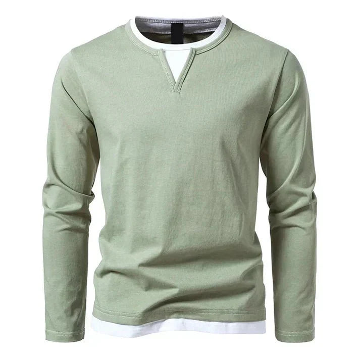 ANDREA™ | MAGLIA CON COLLO A CONTRASTO