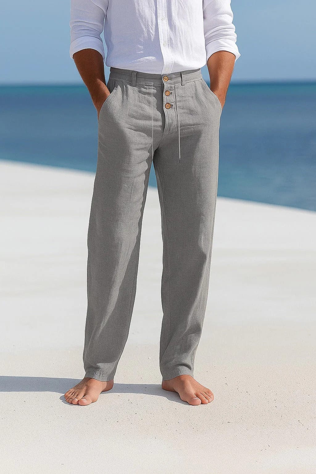 MARCO™ | PANTALONI IN LINO CON COULISSE